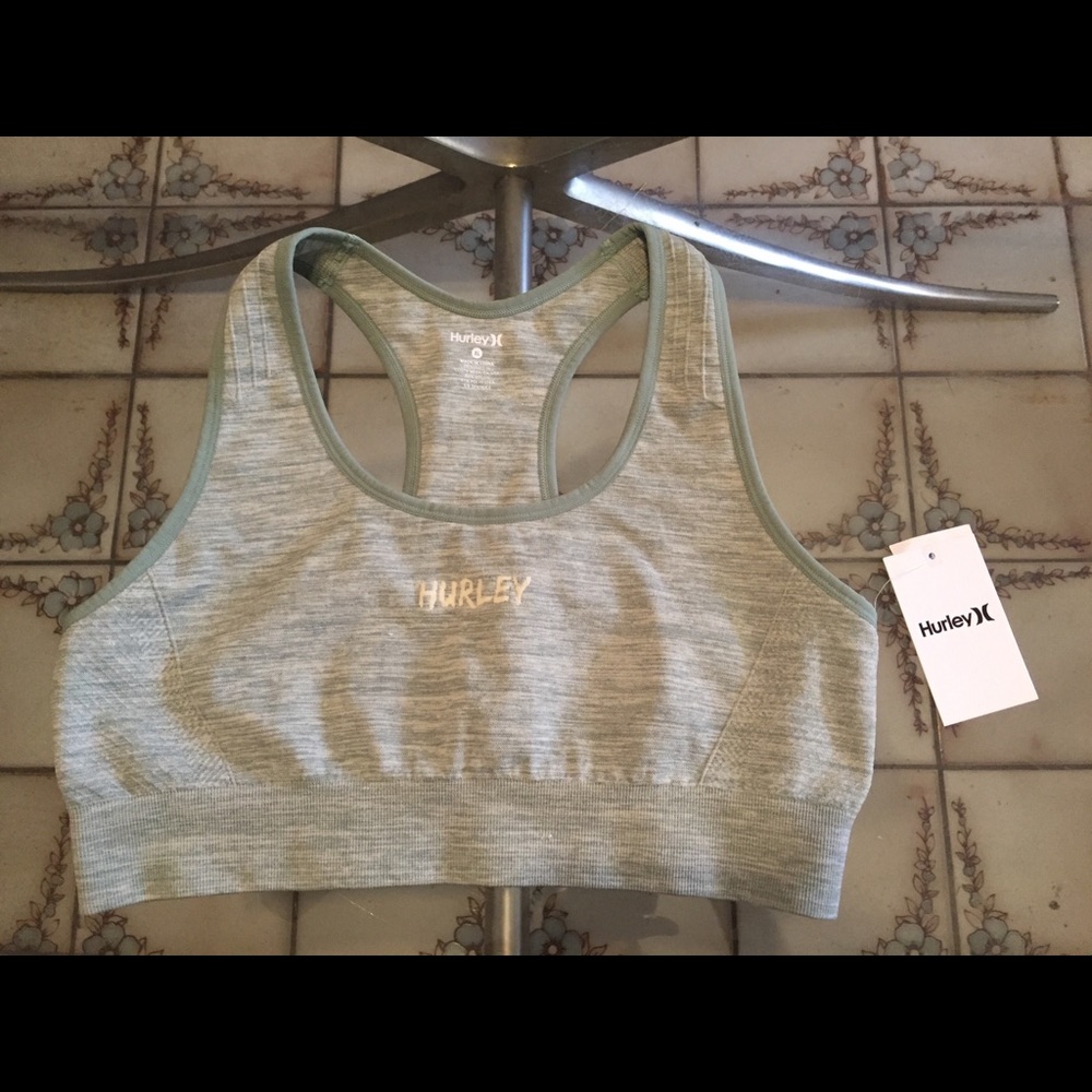 Hurley Women's Racerback Athletic Fitness Sports Seamless Bra Size XL NEW
